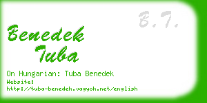 benedek tuba business card